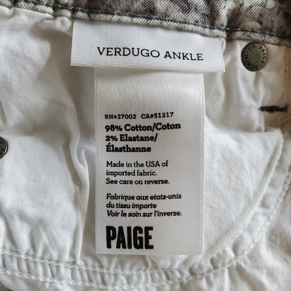 PAIGE Verdugo Ankle Skinny Jeans in Pewter Sequin Size 27 LIKE NEW - Picture 11 of 16